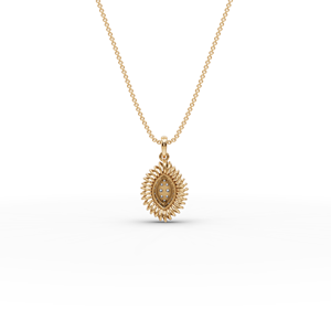 Pendentif en diamant de laboratoire en forme de feuille, en or, avec breloques uniques en diamant créé en laboratoire - Product Image 5