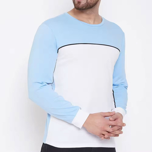 Camiseta de manga larga para hombre, diseño moderno, 100% algodón poliéster, personalizada, de manga completa. - Product Image 4