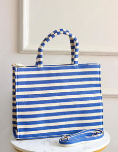 Bolso Tote Tejido a Rayas Multicolor Hecho a Mano, Bolso Textil Estructurado con Asa Superior, Bolso de Hombro con Correa Desmontable, Venta al por Mayor OEM - Product Image 3
