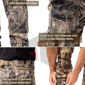 กางเกงล่าสัตว์ระบายอากาศได้ดี กางเกงคาร์โก้สำหรับกิจกรรมกลางแจ้งที่ยืดหยุ่น ทนทานด้วยการเย็บอย่างดี กางเกงทำงานกลางแจ้ง - Product Image 4