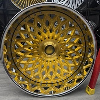 Jantes en alliage forgées sur mesure JC 5x127 5x120.65 5x139.7 24*10 26x12 26*14 à rayons flottants et déport profond pour voitures particulières