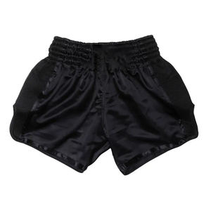 Shorts de boxe en satin noir pour hommes, respirants, pour Muay Thai et Kickboxing, design personnalisé, shorts de boxe professionnels pour athlètes adultes - Product Image 1