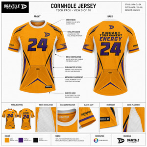 OEM Custom 3D <b>Puff</b> Print Cornhole Tournament Shirt for Men Breathable Mesh Performance Team Uniform - Product Image 5