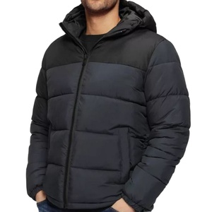 Chaquetas Acolchadas al por Mayor, Abrigos Acolchados de Invierno con Cierre de Cremallera, Diseño Liso con Capucha, Chaqueta Acolchada Unisex Impermeable - Product Image 1
