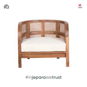Sillón de Jardín Escandinavo de Madera de Teca y Ratán, Resistente al Agua, Duradero y Cómodo, Muebles de Exterior para Terraza, Personalizable para Resorts - Product Image 3