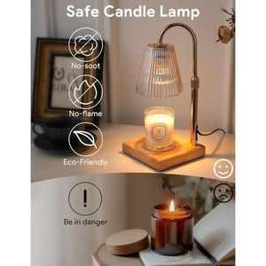 Lámpara Calentadora de Velas Regulable con Temporizador, Altura Ajustable, para Derretir Cera, Decoración Cálida para el Hogar, Regalo de Cumpleaños para Mujeres - Product Image 2