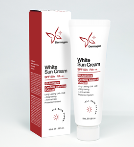 Dermagen White Sun Cream-SPF50+ PA++++ <b>Sunscreen</b> Titanium Dioxide Niacinamide Glutathione Whitening Brightening Protection - Product Image 4