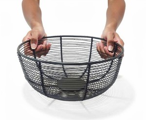 VISHAL HANDICRAFT Silver Stainless Steel Rectangle Standing Decorative Fruit Vegetable <b>Storage</b> <b>Basket</b> for Kitchen Modern <b>Wire</b> - Product Image 3