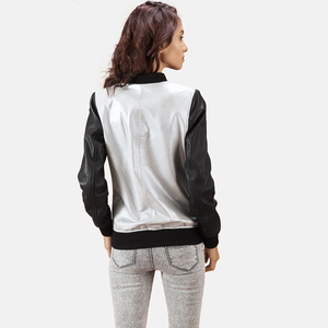 Women Real Leather Jacket New Design Style Wholesale Windproof Genuine Leather <b>Zipper</b> up Women's Shearling Leather Jacket - Product Image 3