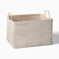 Panier de rangement en rotin éco-responsable fait main, multifonctionnel, 5 niveaux, pour cuisine, salle de bain, salon, buanderie