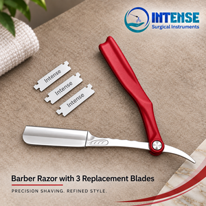 Navaja de Afeitar Profesional para Barbería con 3 Cuchillas de Repuesto de Acero Inoxidable, Herramienta Manual para Afeitar y Cortar el Cabello en Salón - Product Image 3