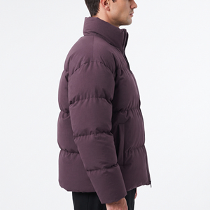 Men's Casual Winter <b>Padded</b> <b>Coat</b> Warm Thick Stand Collar Jacket Windproof Outdoor Outerwear Full Zipper Closure Regular Fit Solid - Product Image 4