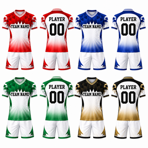 Conjunto de Uniforme de Fútbol Escolar Personalizado, Jersey y Pantalones Cortos de Fútbol Ligeros Sublimados, Fabricante de Kits Personalizados para Equipos Estudiantiles - Product Image 2