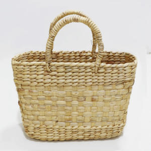 Bolso de jacinto de agua tejido artesano sostenible, bolso versátil para compras y uso diario - Product Image 3