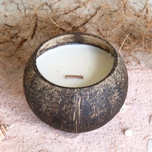 Custom logo Engraved Eco Friendly <b>Candle</b> in <b>Small</b> Coconut Shell Bowl Jar for Wedding Decor Favors - Product Image 3