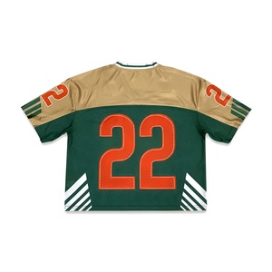 <b>Men's</b> Boxy T-Shirt Customized Athletic Polyester Mesh Fan Jersey With Oversized Cropped Printed Logo Street Wear for Football - Product Image 2