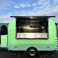 Food Truck Vert Matcha Personnalisé en Acier Inoxydable pour Smoothies, Granités, Glaces, Limonades et Jus – Idéal pour le Marché Américain