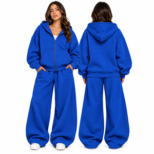 Nuevo Conjunto Deportivo de 2 Piezas para Mujer, Sudadera con Cierre y Pantalones Deportivos Holgados, Ropa de Invierno - Product Image 4
