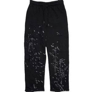 Fashion Men Embroidered <b>Fleece</b> Jogger Pants Warm Winter Casual Sweat <b>Trousers</b> - Product Image 4