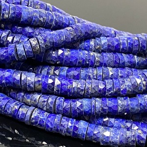 Cuentas facetadas de lapislázuli natural tipo Heishi de 5 mm a 6 mm, cuentas espaciadoras de lapislázuli azul, hilo de cuentas de piedras preciosas sueltas, precio de fabricante - Product Image 6