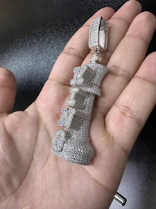 Moissanite <b>Chess</b> Rook Pendant Hip Hop Luxury Iced Out Statement Jewelry <b>Gift</b> For Men Women - Product Image 6