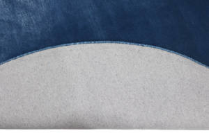 Tapis moderne fait main en laine bleue unie et Tencel, écologique et sur mesure, pour la maison, le bureau et la prière - Product Image 4