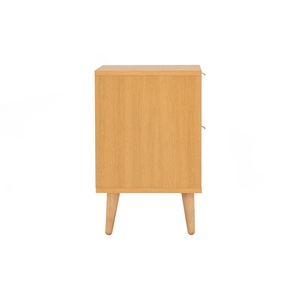 Sleek 2-Drawer <b>Bedside</b> <b>Table</b> <b>Rattan</b> Wooden Nightstand for Small Space Apartment and Living Room - Product Image 2