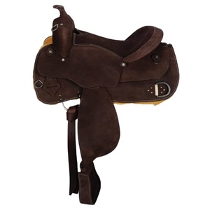 Western Saddle Barrel Trail American Style Handcrafted Horse Tack Equestrian Set 100% Genuine <b>Harness</b> <b>Leather</b> Comfortable - Product Image 1