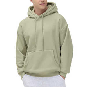 เสื้อฮู้ดดี้สีเขียวเซจแบบยูนิเซ็กซ์ ทรงปกติ ผ้าฝ้ายฟลีซ สวมใส่สบาย เป็นมิตรกับสิ่งแวดล้อม ป้องกันรอยยับ เหมาะสำหรับฤดูหนาว มีกระเป๋าจิงโจ้ รุ่นปี 2026 - Product Image 1