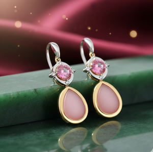 ต่างหูห้อยประดับเพชรสองเม็ด ดีไซน์หรูหรา เงินแท้ 925 ชุบทอง 18K เหมาะสำหรับงานปาร์ตี้ งานแต่งงาน ต่างหูแฟชั่นสวยงาม ของขวัญเครื่องประดับชั้นดีสำหรับเธอ - Product Image 2