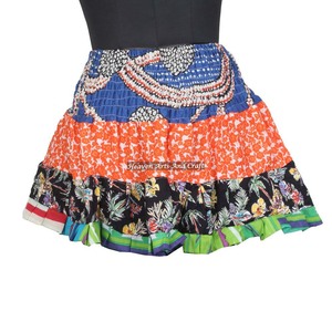 2026 Modern Style Patch Work Adult Women Mini <b>Skirt</b> Vintage Indian Boho Hippie Mini Length Patch Work Cotton Mini <b>Skirt</b> Boho - Product Image 3