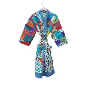 Bata Kantha Multicolor de Algodón con Parches Hechos a Mano, Transpirable y Suave, para Verano e Invierno, Precio de Fábrica - Product Image 1