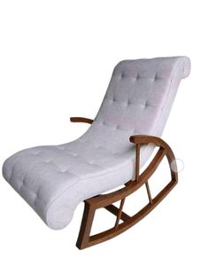 Rocking Chair Cushion Rocking Chair-Eco-Friendly Solid Wood <b>Frame</b> Minimalist Design Tilting Feature Commercial Use - Product Image 3