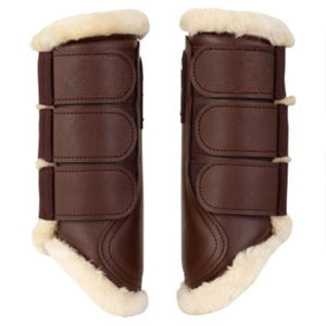 Bottes de protection pour chevaux haut de gamme, fabriquées sur mesure au Pakistan, avec rembourrage absorbant les chocs, soutien complet des tendons et des articulations, protection et confort. - Product Image 1