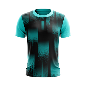 T-shirts pour hommes en maille épaisse à manches courtes, couleurs tendance, motifs modernes, logo frontal, design minimaliste Normcore - Product Image 1