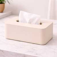 Boîte à mouchoirs de luxe à finition mate, porte-serviettes en plastique durable pour salle de bain et salon