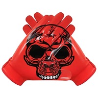 Gants de football américain Skull Football Gloves Tacky Grip Skin Tight Skeleton Pro Elite Sticky Receiver, tailles adulte et junior
