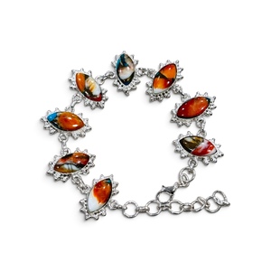 Pulsera de Turquesa Natural para Mujer, a la Moda, con Cadena Ajustable, Certificada y Auténtica, Ideal para Fiestas, Venta al Por Mayor - Product Image 1