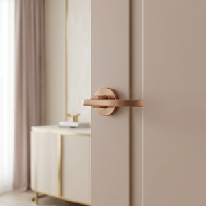 Elegant Solid Brass Door <b>Handle</b> Set with Mortise <b>Lock</b> |Luxury Lever <b>Handles</b> for Interior Doors, Office & Hotel Interior Decor - Product Image 3