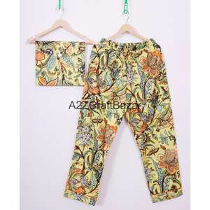 ชุดนอนผ้าฝ้ายไม่ทอสำหรับผู้หญิงชุดลำลองคอกลมแขนยาวฤดูร้อนระบายอากาศได้ดีหรูหรา - Product Image 3