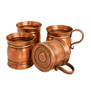 Juego de Tazas Moscow Mule de Cobre Puro al por Mayor, Tazas de Cobre Martillado Hechas a Mano con Asa Sólida, Utensilios para Bebidas y Cócteles para el Hogar y Bar - Product Image 3