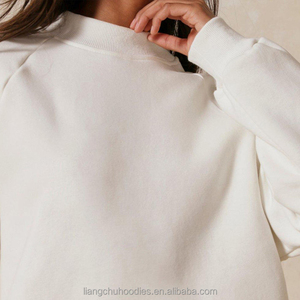 Sudadera de Alta Calidad para Mujer, Talla Grande, para Uso Diario, con Logotipo Personalizado, 100% Algodón, Color Sólido, Cuello Redondo, Estilo Holgado - Product Image 2