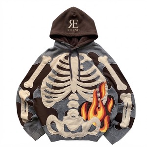 Custom Embroidered Men's Hooded Sweatshirt <b>Sherpa</b> <b>Lined</b> Pullover Hoodie Casual Winter Streetwear - Product Image 1