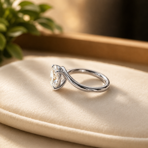 Bague de Fiançailles Solitaire en Argent Sterling 925, Élégante Forme Ovale, Diamant, Bague d'Anniversaire, Bijou de Promesse en Moissanite pour Femme - Product Image 2