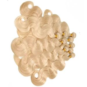 ผมต่อแบบอินเดียนบอดี้เวฟ ผมแท้เรมี่ สีบลอนด์อ่อน ลอนน้ำ ลอนธรรมชาติ - Product Image 2