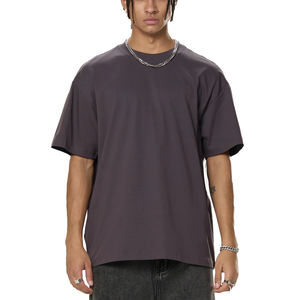 T-shirt Homme Été Haute Qualité Coton Lavé 210 g/m² Coupe Slim Effet Délavé Longueur Courte Idéal Club Jogging École - Product Image 1