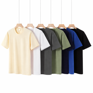 T-shirt en coton respirant à col rond et manches courtes, coupe décontractée, avec logo brodé personnalisé, fabriqué en Chine (OEM) - Product Image 1