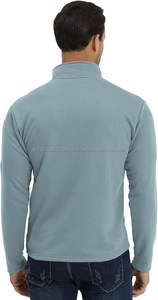 Pull-over à poche graphique drapeau américain pour hommes, pulls à manches longues à col montant et fermeture éclair, vêtements d'hiver personnalisés OEM, collection 1/4 - Product Image 3