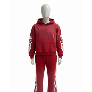 Conjunto de Sudadera con Capucha y Pantalones Jogger Oversize Personalizados con Lavado Ácido, de Algodón Pesado, Estilo Urbano, Proveedor Mayorista de Fábrica, en Tendencia - Product Image 3