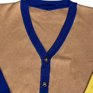 Cárdigan Sorority para Mujer, Suéter de Manga Larga con Rayas de Color en Contraste, Estilo Casual, Corte Regular, para Todas las Temporadas, Ropa Escolar y Universitaria - Product Image 5